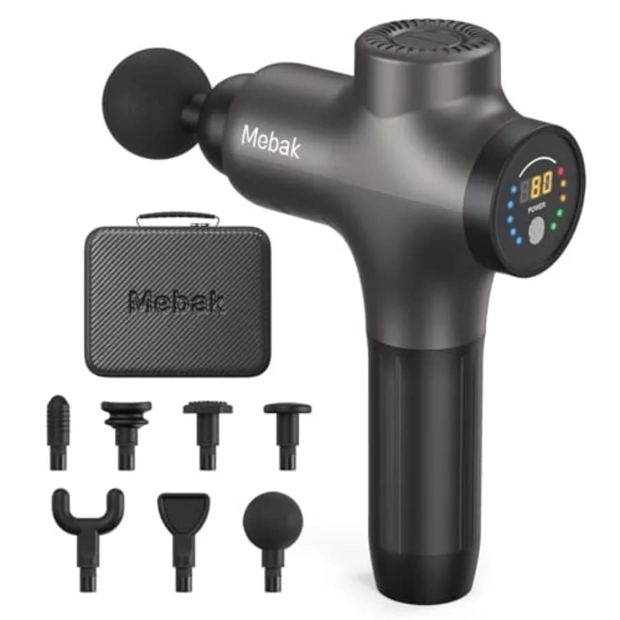 Deep Muscular Massage Gun for Athletes, Professional Percussion Massage for Spalles, Legs, Back and Body