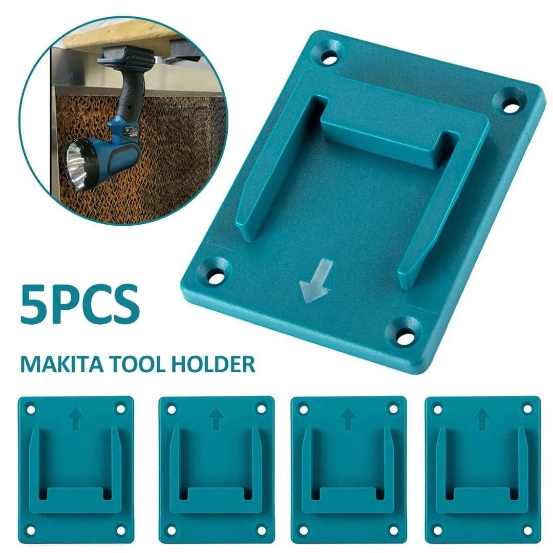 5Pcs Tool Mount Storage Bracket For Makita For Bosch18V Li-ion Battery Tool Machine Drill Holder Slots Stand(no battery)