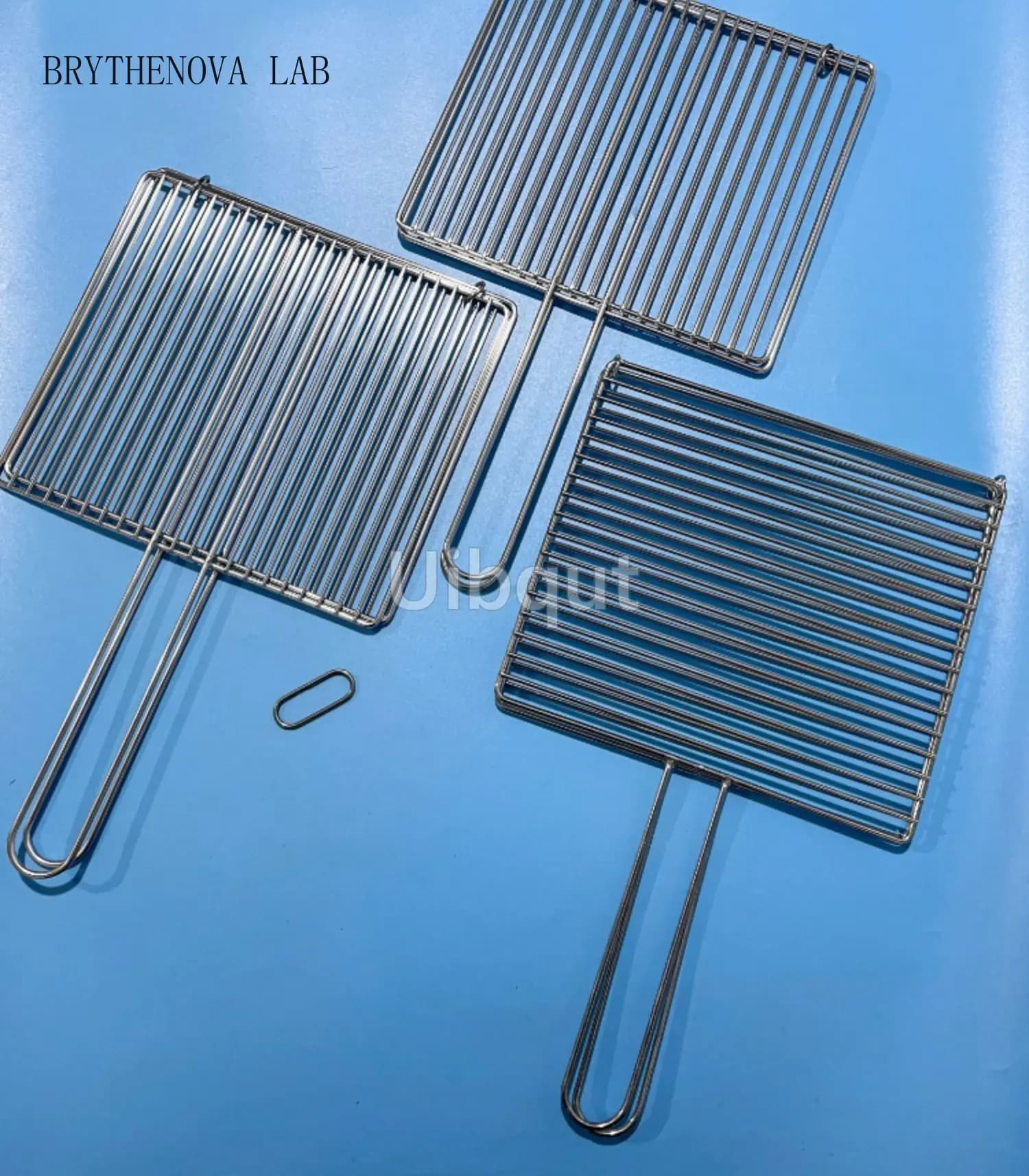Folding Stainless Steel 304 Food Grade Square Strips Nonstick BBQ Mesh Net Barbecue Grill with Handle for Fish Wings Vegetable