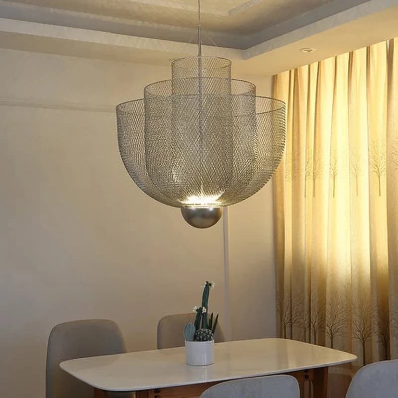 Lampada a sospensione in rete metallica di lusso con luce olandese Moooi, design nordico, soggiorno, ristorante duplex, villa, lampada a sospensione con gabbia di ferro