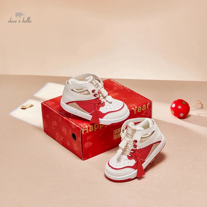 Dave Bella bambini scarpe Casual inverno ragazze ragazzi scarpe moda morbido antiscivolo ragazze stivali Sport stivali da neve DB4237280