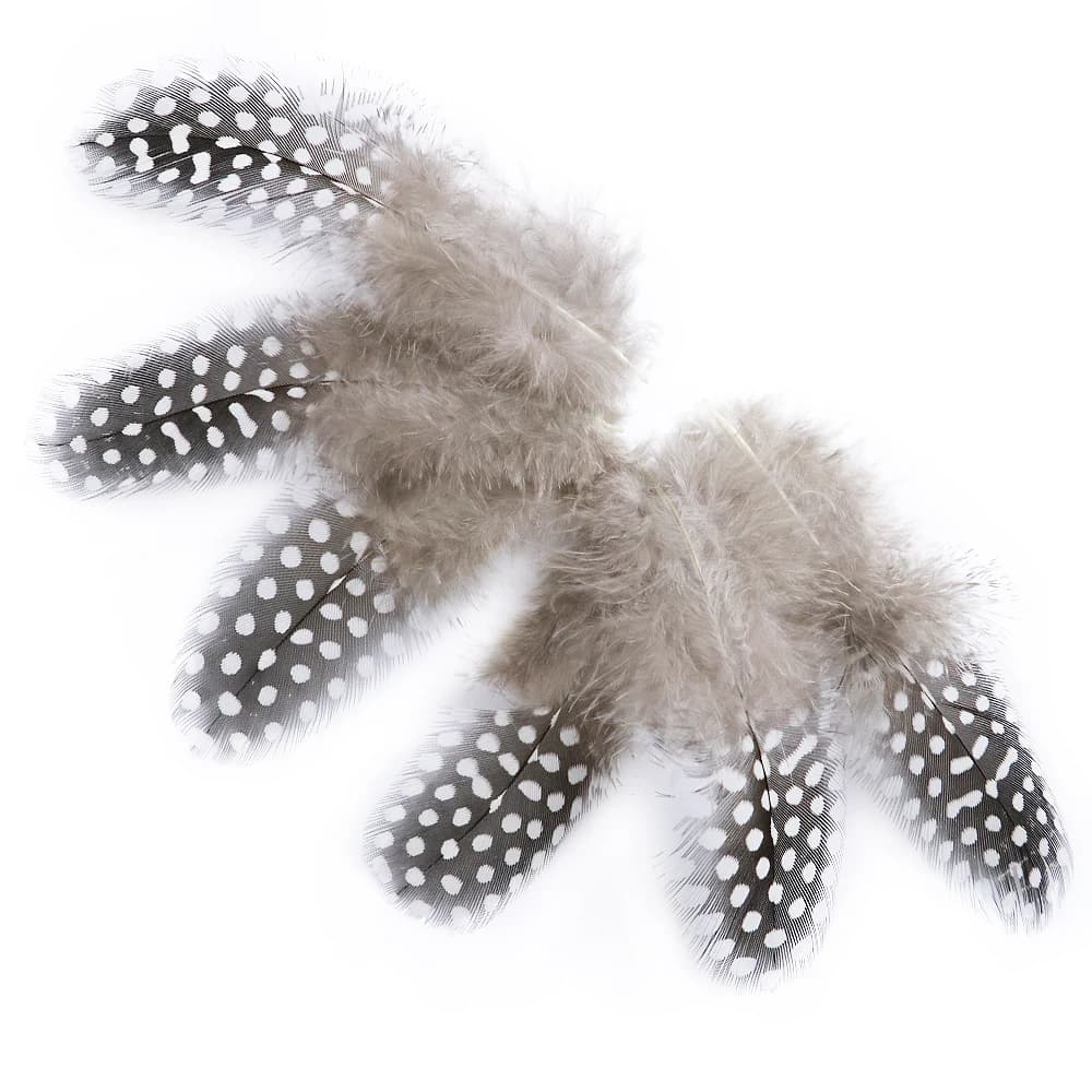 100PCS/lot Natural Guinea Fowl Spotted Feather 5-10cm/2-4inch Dyed Pheasant Feathers for Carnival Party Dream Catcher Accessory
