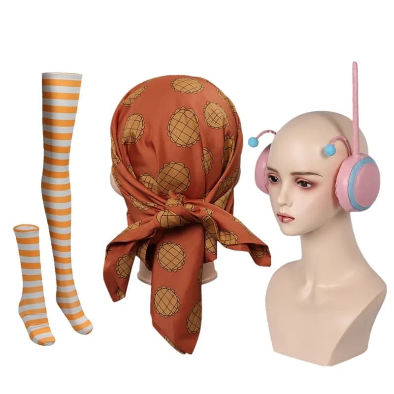Nami Cosplay Earrings Earrings Punches Printed Foulard Socks Handkerchief Accessories for Halloween Carnival Costumes