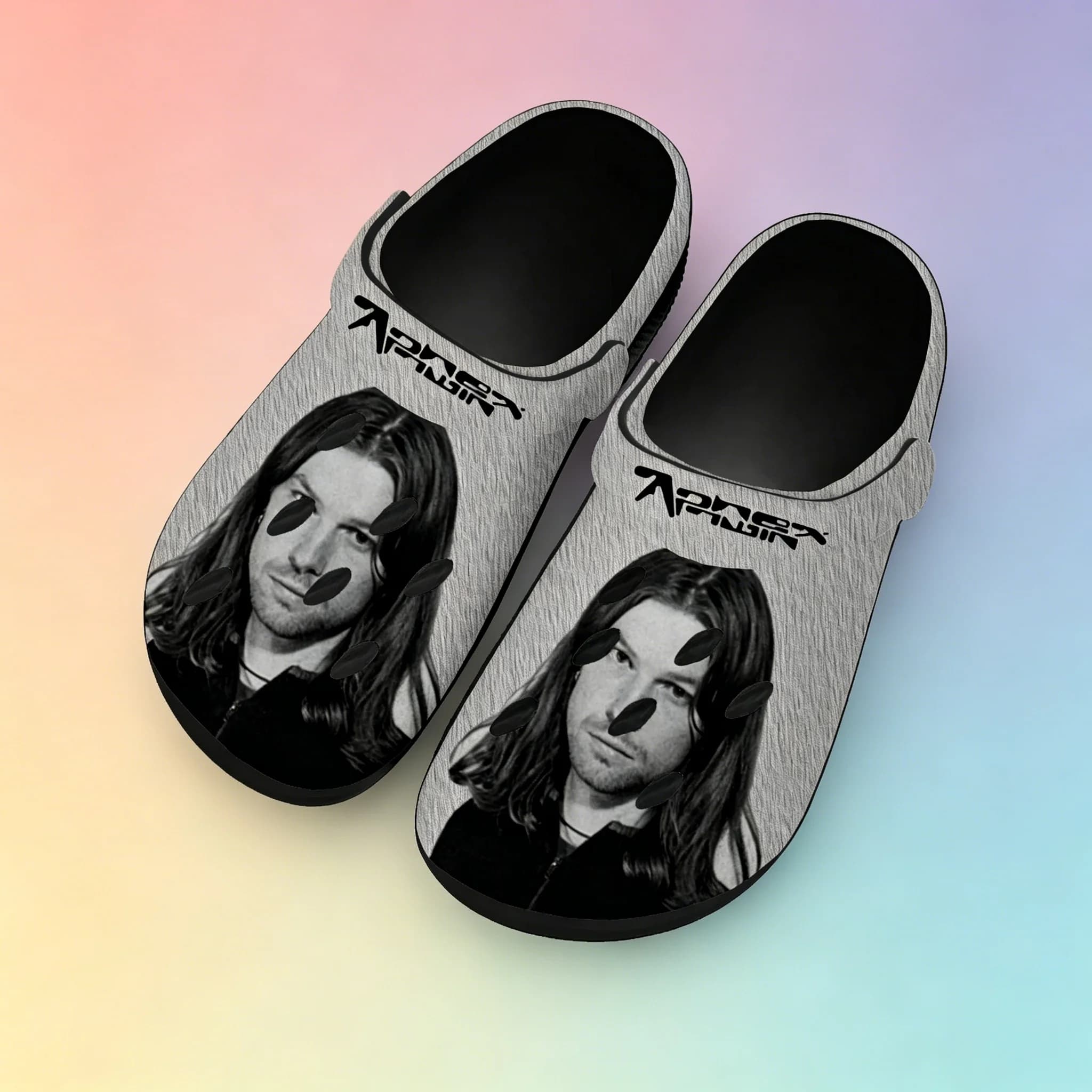Aphex Twin Ciabatte con Fori Personalizzate con Stampa Grafica, Leggere, Traspiranti, Unisex, con Suola Morbida, a Tema Mixer Musicale Elettronico