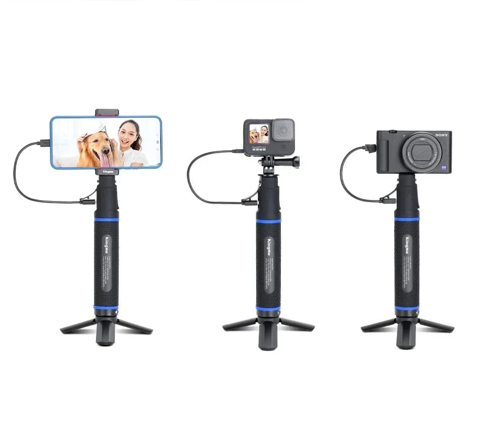 # q # V Per KingMa 10000mAh Mobile Power Bank Alimentazione di ricarica Selfie Stick per GoPro Hero 20W PD/QC Ricarica rapida Power Hand Grip
