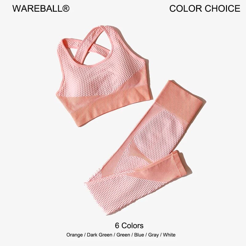 High waist leggings + women sports bra set yoga seamless fitness clothing gym suits women's workout clothing sports clothing