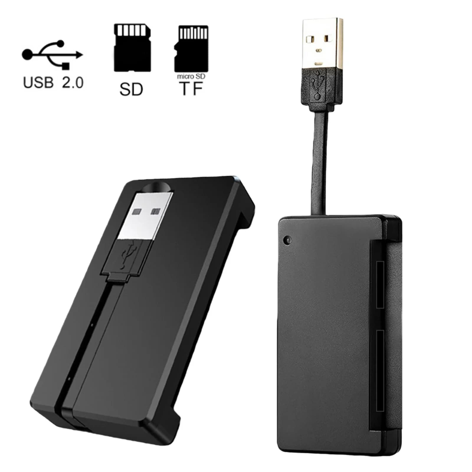 Adattatore per schede di memoria TF/SD, lettore di schede plug and play, adattatore di memoria che supporta schede fino a 2 TB per telecamere di sorveglianza per droni