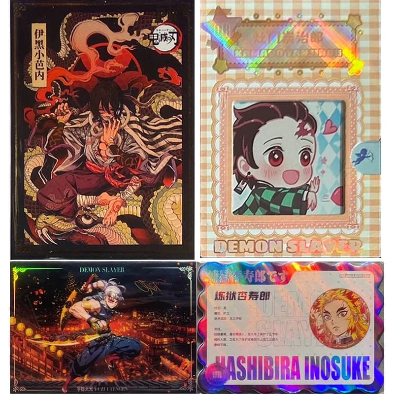 Anime Demon Slayer OP PR series collection card Tsuyuri Kanao Kamado Tanjirou Hashibira Inosuke giocattoli per bambini scheda di gioco da tavolo