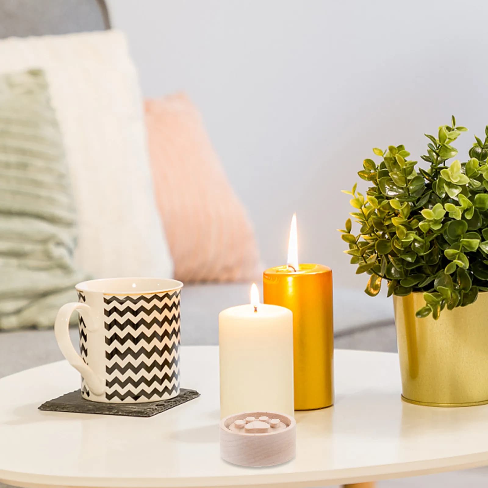 Elegante Diffusore di Oli Essenziali in Legno, Aromaterapia Naturale per Auto, Casa, Ufficio, Scrivania, Bagno, Decorazione Premium Leggera Senza Fiamma