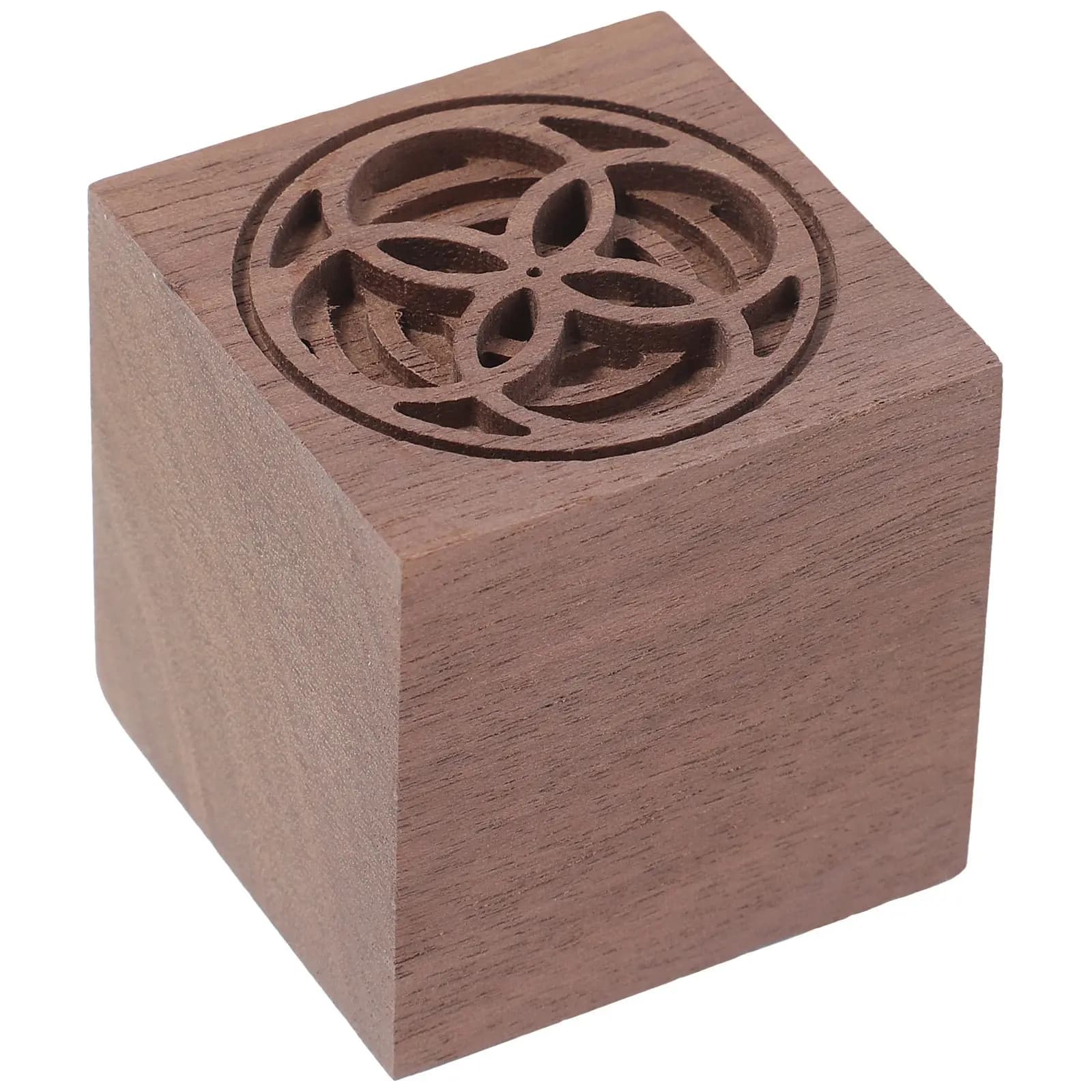 Elegante Diffusore di Aromi in Legno a Forma di Cubo Senza Fiamma per Auto, Ufficio, Studio e Arredamento Casa