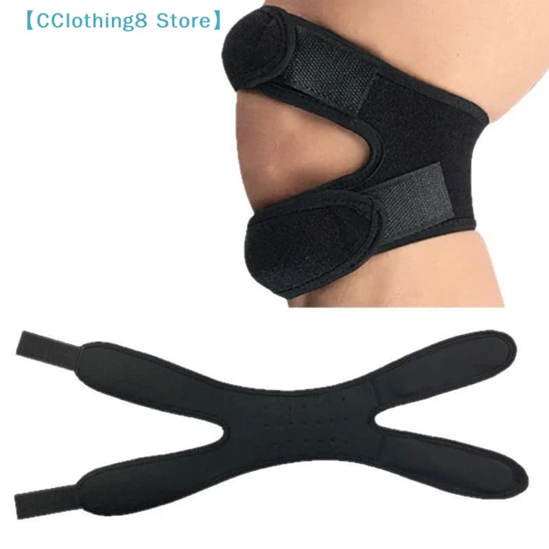 1 PCS Sports Kneepad Double Patellar Knee Patellar Tendon Support Strap Brace Pad Protector Open Knee Wrap Band Fitness【AliS8】