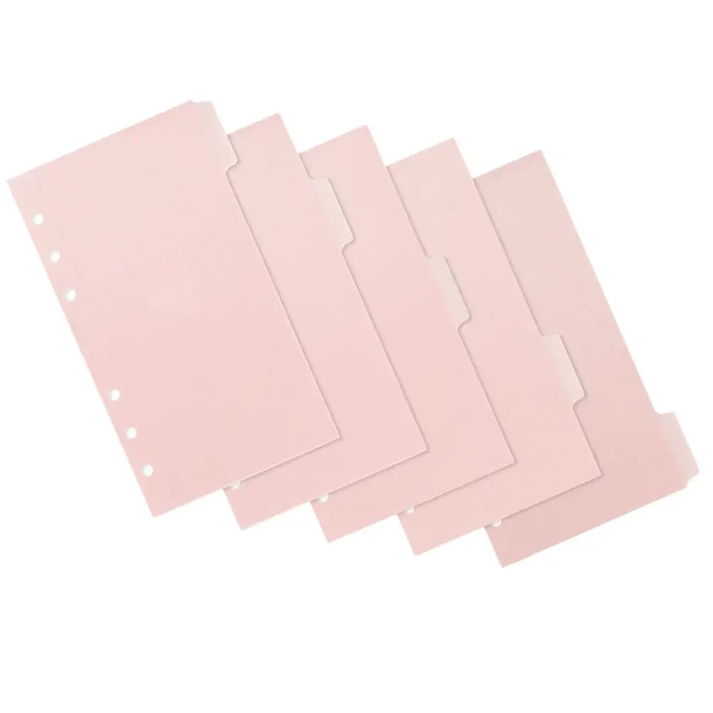 1 set di tasche per raccoglitori a 6 fori, cartelle in plastica per documenti a fogli mobili, custodia per articoli per ufficio, custodia riutilizzabile per archiviazione documenti