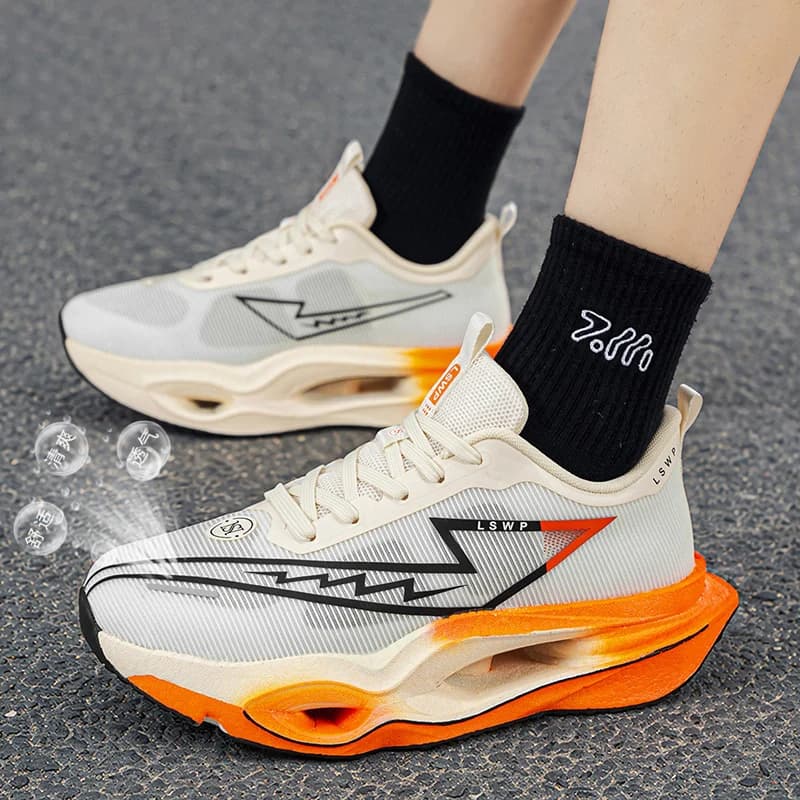 Full Carbon Plate Athletic Sneakers Quick Dry Knit Upper High Springback Midsole Anti Slip Wear Resistant Outsole for Men Women