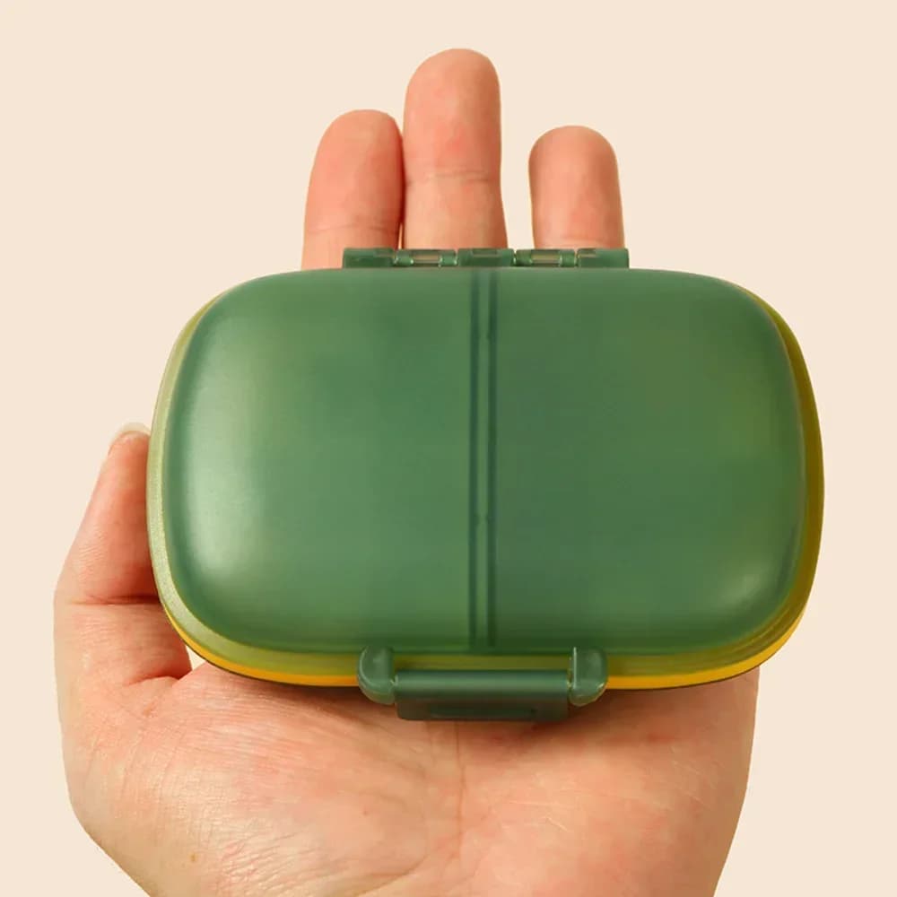 New Weekly Premuim Small Travel Portable 8 Grills Pill Organizer Box Storage Cases for Tablets Medicine Vitamin FishOils