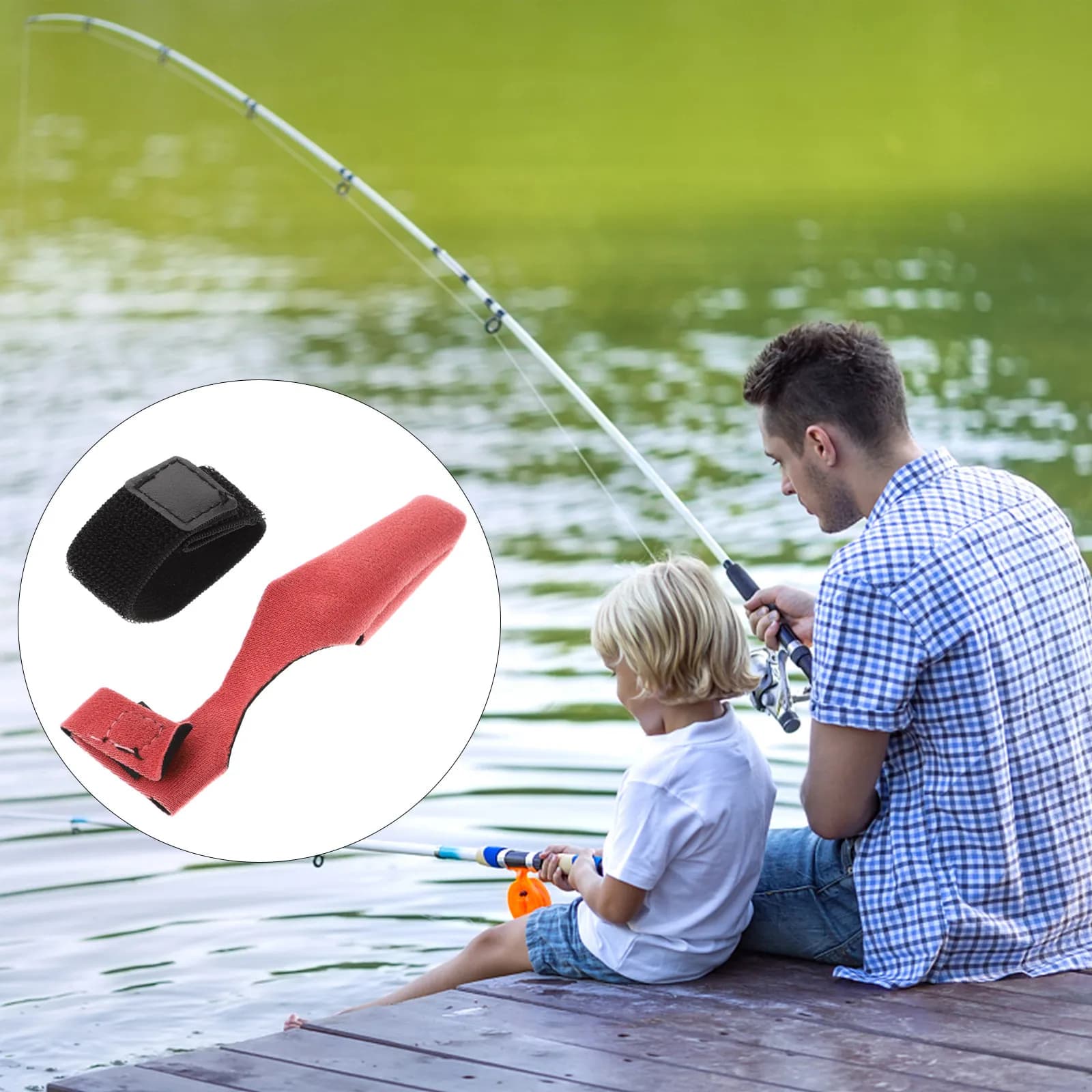 2 set di coperture per canne da pesca, accessori protettivi per la maniglia della canna