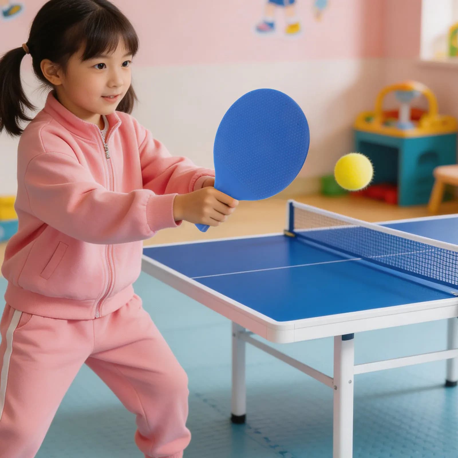 Set da 1 kit per allenamento di tennis da tavolo, racchette rosse e blu, 4 palline bianche, set da gioco per tennis da tavolo per principianti, per interni