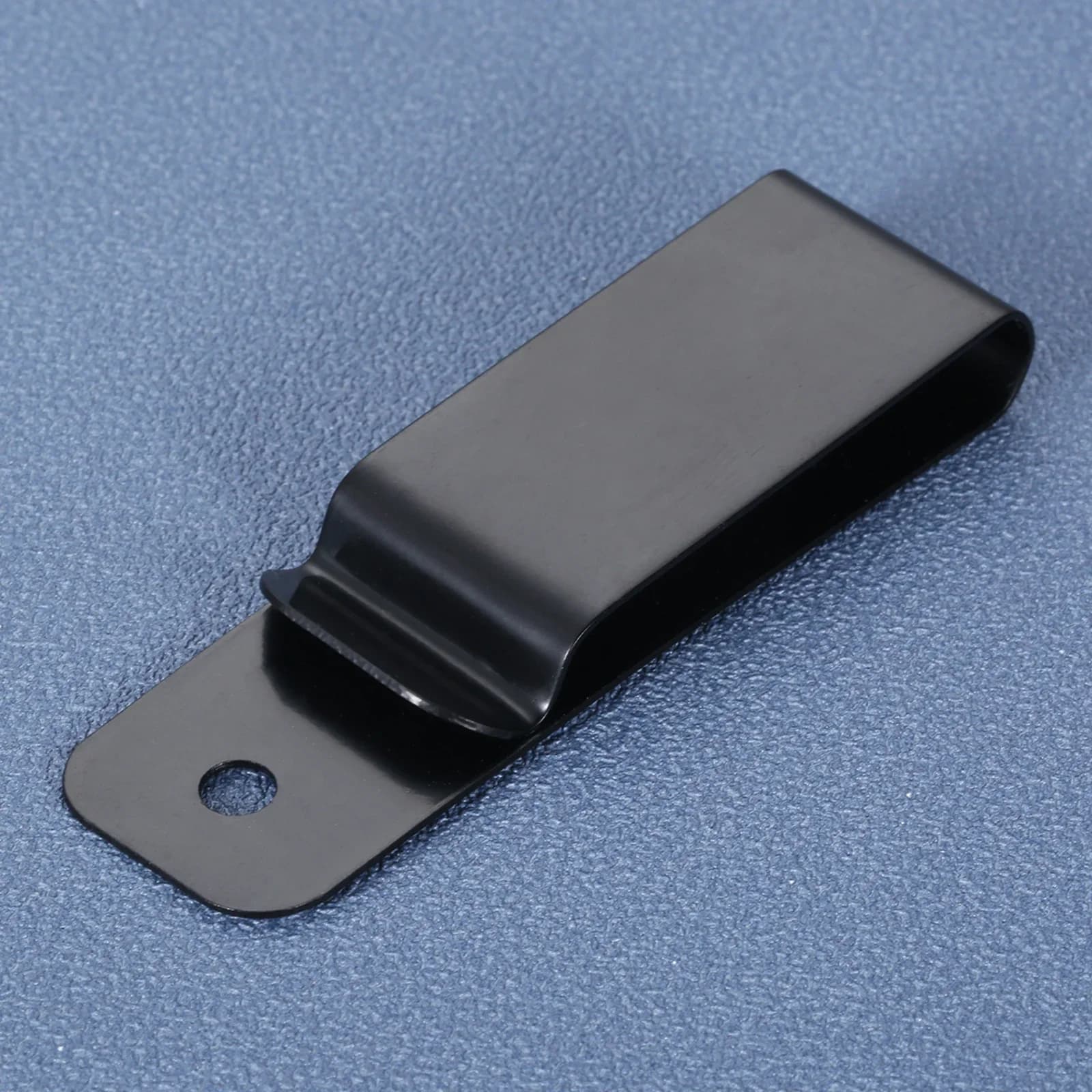 1 pz fibbia a molla guaina Clip metallo nero cintura fondina Clip chiusura per tasche portafoglio gancio chiave accessori fai da te 76*22mm