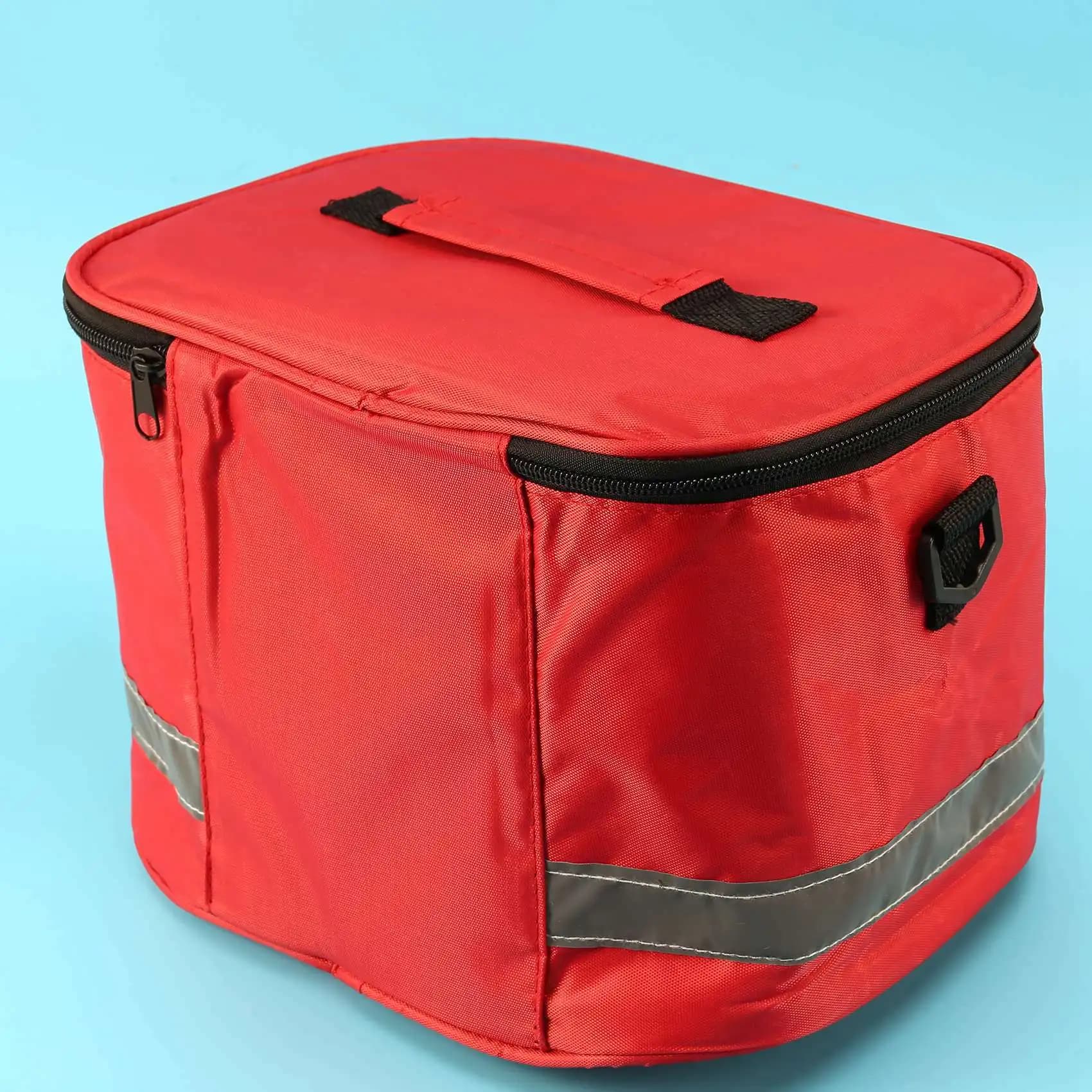 A64T-2X Kit di pronto soccorso Borsa da campeggio sportiva Pacchetto di sopravvivenza di emergenza domestica Borsa a tracolla con simbolo della croce sorprendente in nylon rosso