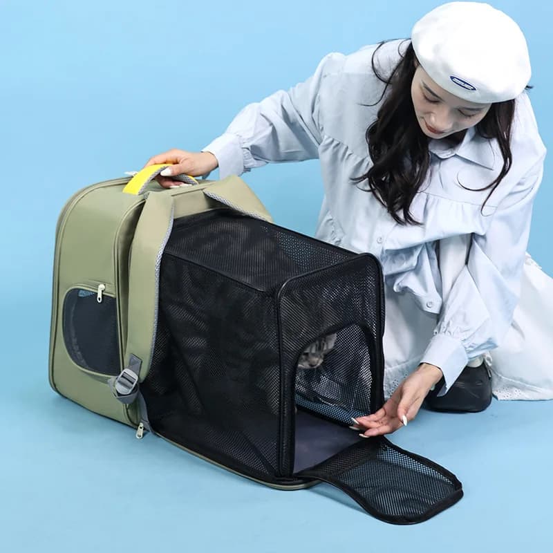 Cute & Trendy Pet Backpack, Large Capacity Breathable Cat Carrier, Fashionable Portable Dog Travel Bag