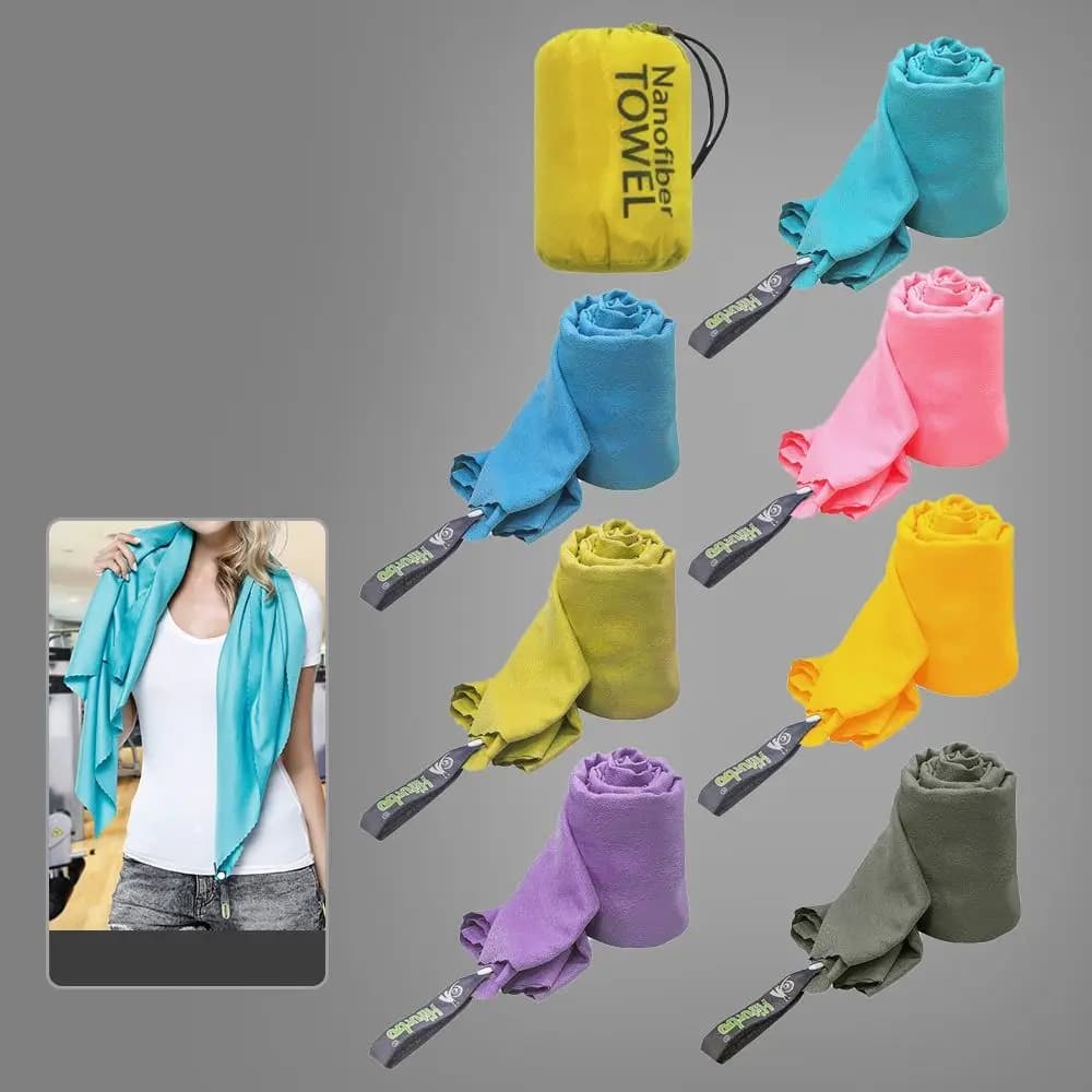 Super Absorbent Sports Quick Drying Towel Storage Bag Portable Microfiber Towel Lightweight Machine Washable Travel Towel