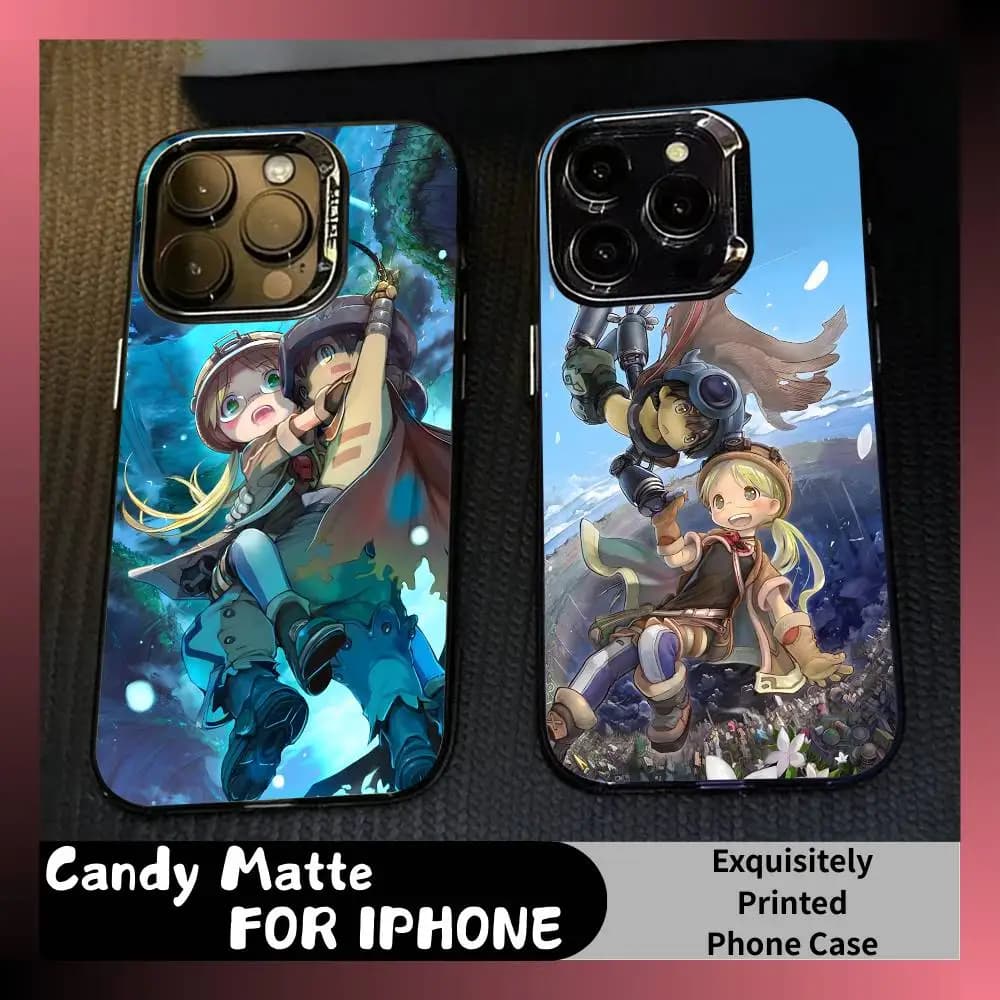 R-Riko Anime Reg Made in A-Abyss Phone Case For iPhone 16 17 15 14 12 13 Pro Max Black Candy Matte Shockproof Cover