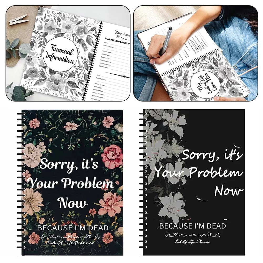 End Of Life Planner Organiser Notebook Day Planner For Clear Direction Goals Meaningful Final-Will Arrangements Workbooks Guide