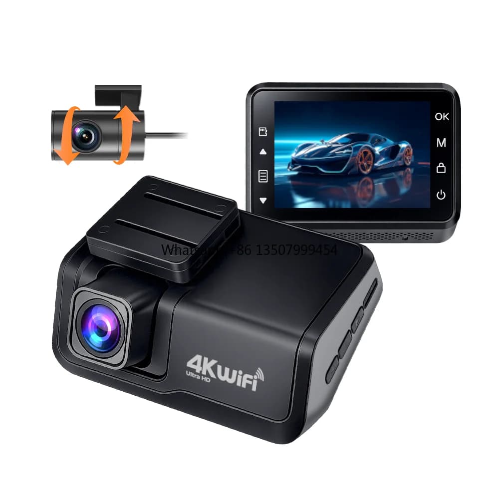 Dashcam 4K Ready for Shipping with 3.0' Screen, Loop Registration, Night Vision, Discreet Design, Video Recorder DVR Black Box