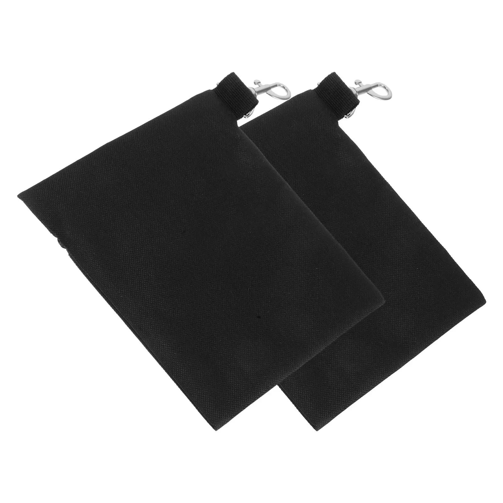 2Pcs Golf Tee Pouch Nylon Wear Resistant Zipper Closure Rotating Claw Clip Golf Bag Organizer Portable Tee Bag