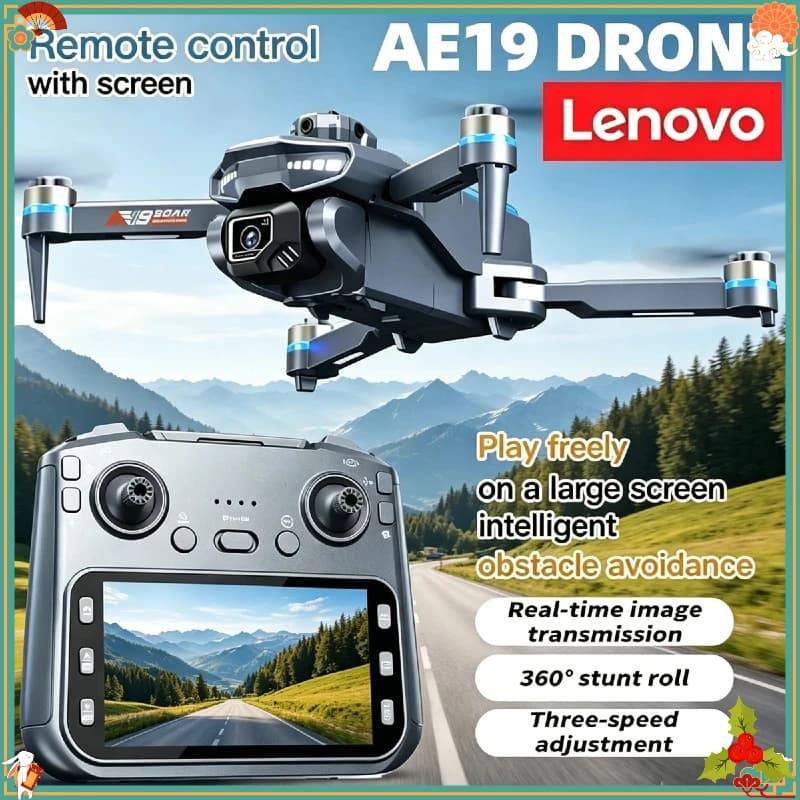 Lenovo AE19 Drone 4K Quadcopter 360 Obstacle Avoidance Brushless remote control 8K ProfessionalHD Dual Camera Kids Toy Gifts.