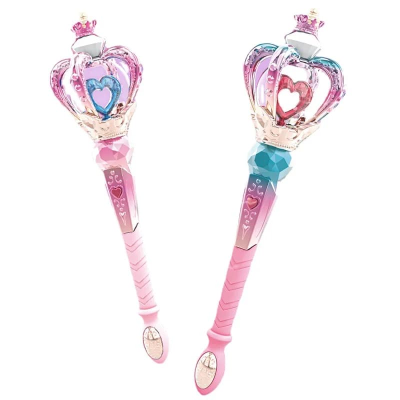 Bacchetta magica per bambini Bacchetta magica Bacchetta magica Giocattoli elettrici con luce sonora Finta giocattolo Puntelli di ruolo Regalo di Natale di Halloween per ragazze