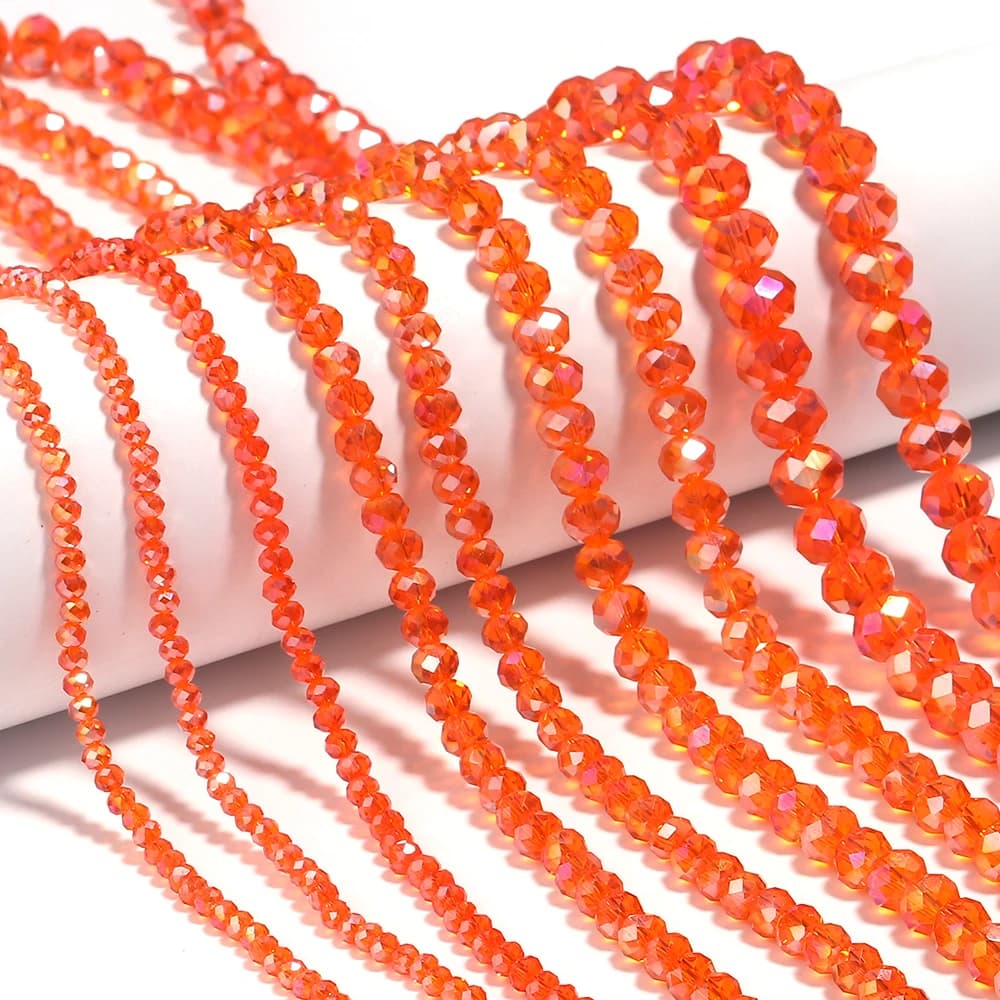 1 filo 3/4/6/8/10mm perline di cristallo sfaccettate piatte perline di vetro perline allentate del distanziatore per gioielli fai da te che fanno accessori collana fai da te