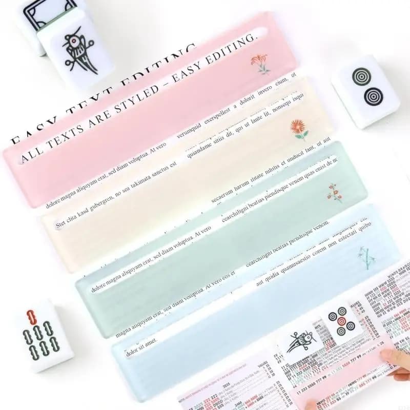 4Pcs Acrylic Mahjong Tile Line Finder Card Guide Helper For Enjoyable Gameplay
