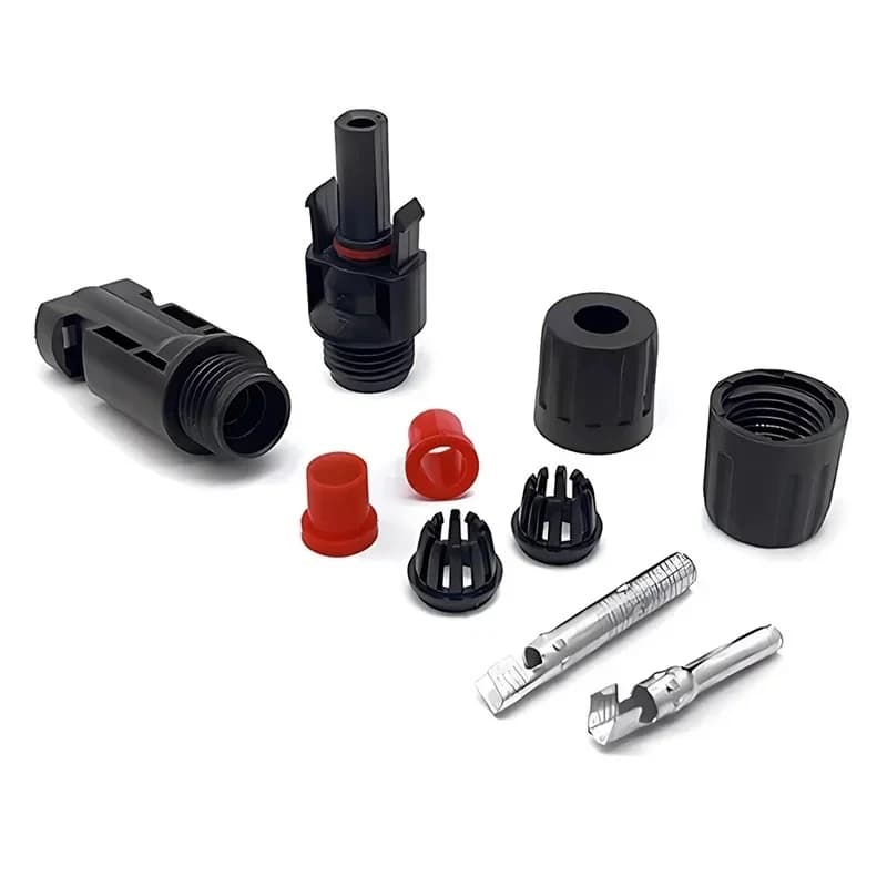 Kit connettori pannelli solari da 10/100 pezzi, spina fotovoltaica 1000 V CC 30 A, per cavo MC fotovoltaico 4 mm2