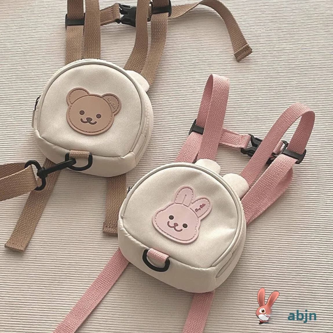 Cute Backpack for Toddlers Nursery School Bag Kids Outdoor Double Shoulder Bag Baby Carrier Cartoon Style Unisex