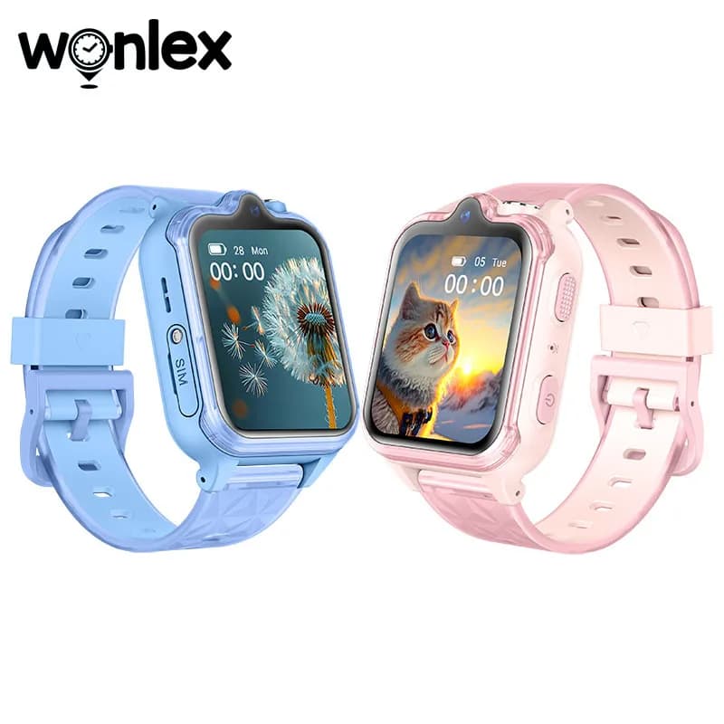Wonlex 4G Smart Watch per bambini KT42 GPS Posizione in tempo reale 2 + 16 GB di memoria Doppia fotocamera Videochiamata APP Scarica SmartWatch per bambini