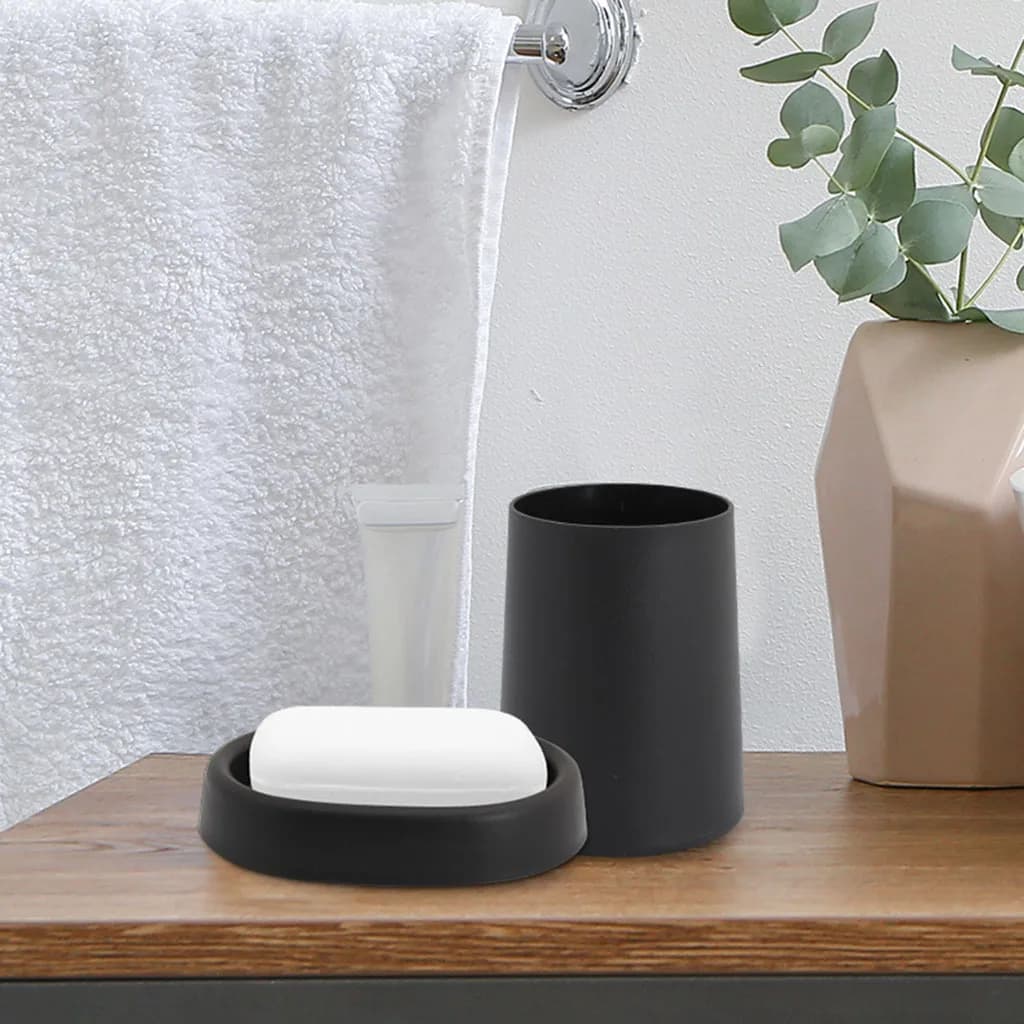 Set of 6 Bathroom Accessories Set Bath Ensemble Lotion Dispenser Soap Dish