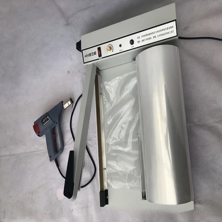 Macchina Manuale per Sigillatura e Termoretrazione Film da 600mm con Pistola Termica, Attrezzatura All-in-One per Laminazione e Imballaggio