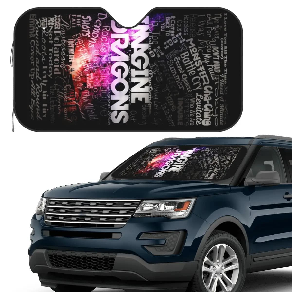 Imagine Dragons Parasole Parabrezza Parabrezza anteriore per auto Finestra Parasole Accessori Coperture