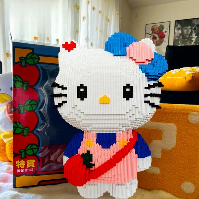 Giant Wealthy Cat Ornament, Building Block Assembly Toy Compatible with LEGO, Birthday Gift, Decor for Entrance Hall & Office