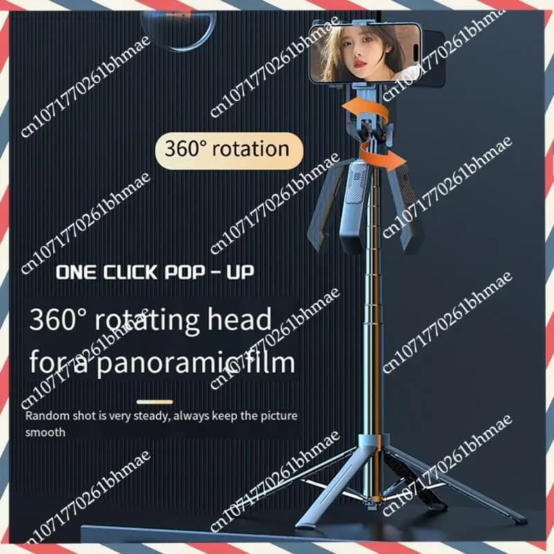 -A21Z 180 cm Bluetooth Selfie Stick Supporto in lega di alluminio Stabilizzatore portatile Monopiede pieghevole, per telefono cellulare dal vivo, durevole