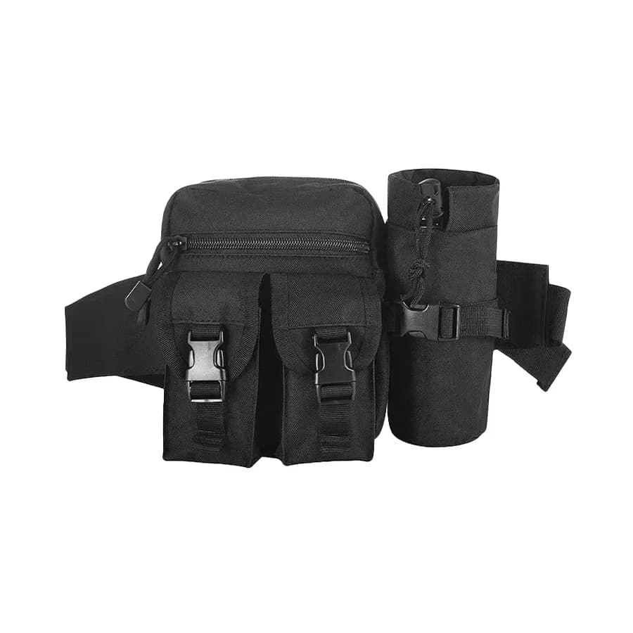Tactical Men Waist Pack Nylon Hiking Water Bottle Phone Pouch Outdoor Sports Hunting Climbing Camping Belt Bag