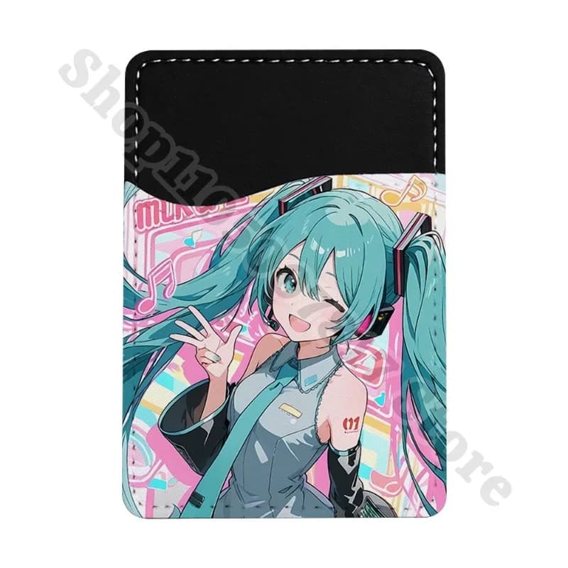Creative Phone Decor Accessories Ultra-thin Wallet Hatsunes Miku Anime Cute ID Credit Card Holder Cartoon Storage Pouch Gifts