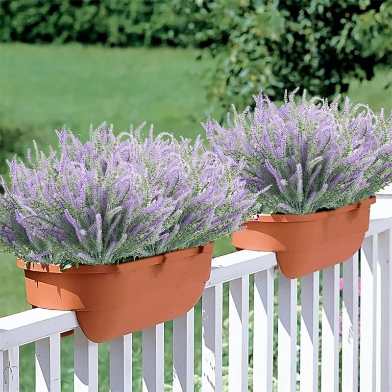 Fiori di lavanda artificiali per matrimoni, festival di Natale, casa, bouquet da sposa, piante, protezione UV esterna, regalo, arredamento romantico