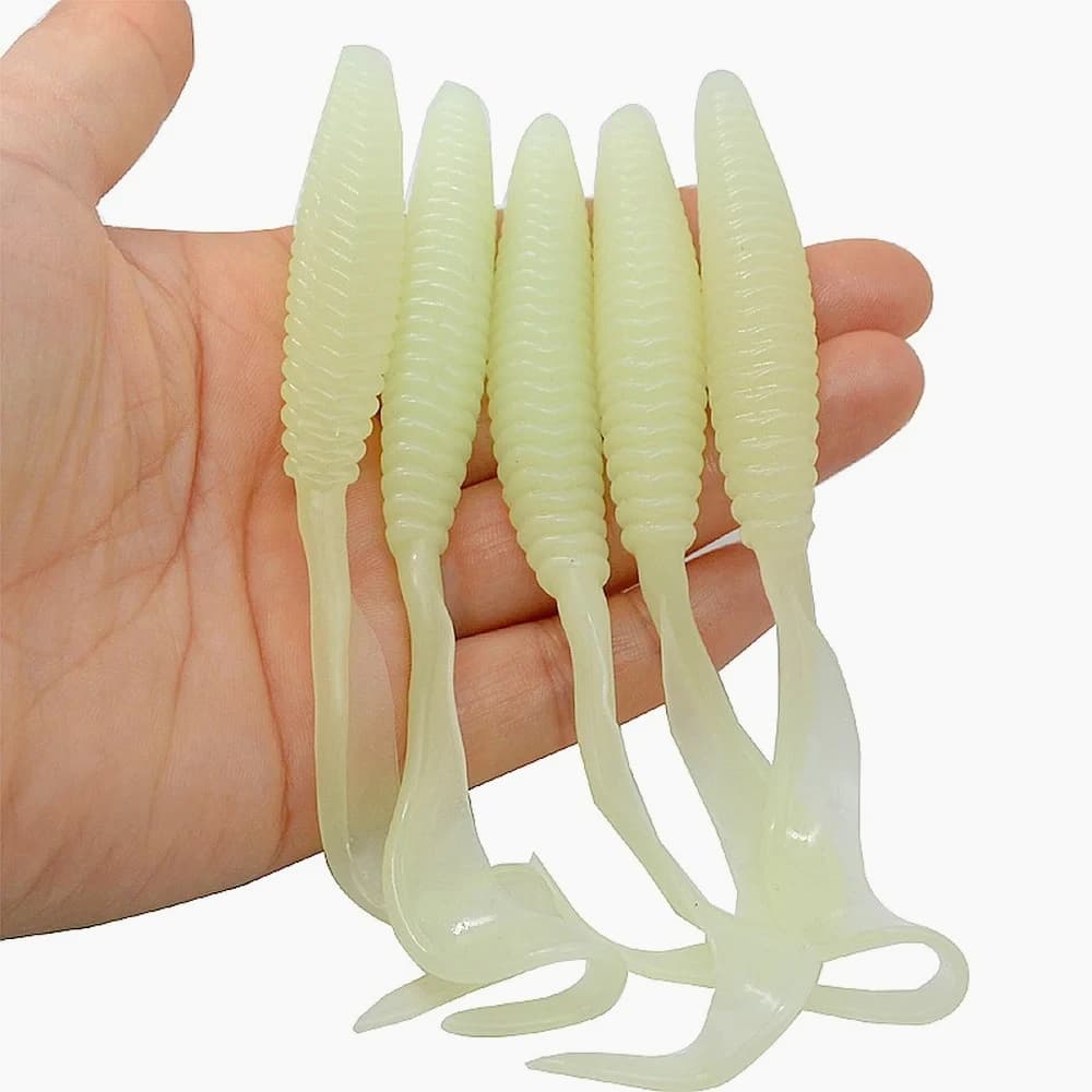 Long Curly Tail Fishing Lure 6g 130mm 6g Soft Bait Artificial Silicone Swimbait Fishing Jigging Wobblers For Bass Pike