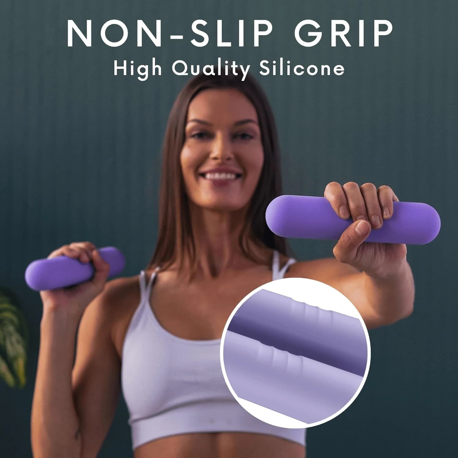 Hand Weight Bars for Women & Men | Pilates, Yoga, Dance, Aerobics, Running, Cardio, Gym, Strength Training | Non-Slip