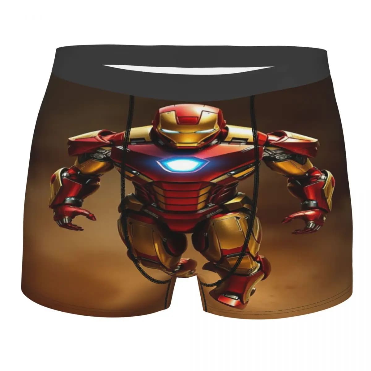 Boxer da Uomo Personalizzati con Motivo Iron Man, Slip Morbidi e Comodi