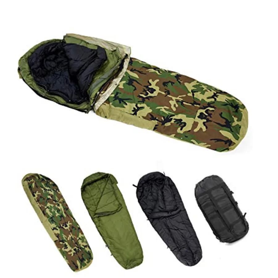 Multi-layer Multi-layer Peel Bag System with Bivy Cover for All Seasons Woodland/Multicam