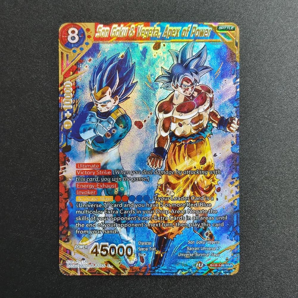 Carta da Gioco Universale Dragon Ball Z: Son Goku e Vegeta - Apex of Power BT9-136 Black Smoke Dragon (Fatto a Mano)