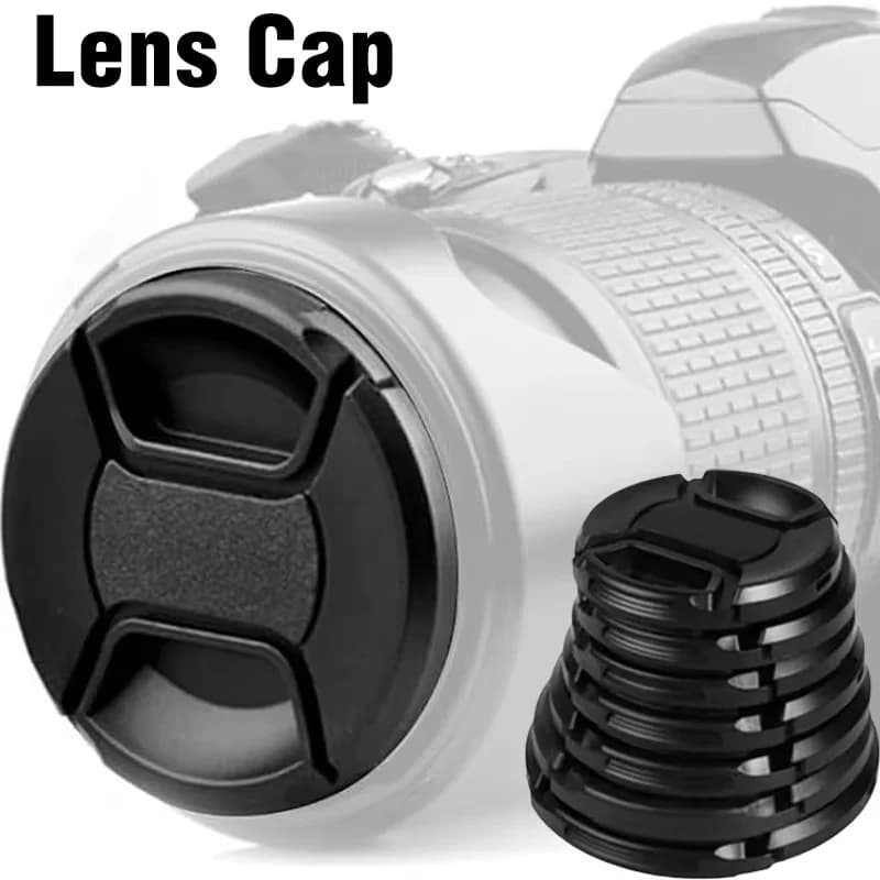 Camera Lens Cap DSLR Camera Front Lens Cap Cover For Canon Nikon Sony Olypums Fuji Lumix 37/43/46/49/52/55/58/62/67/72/77/82mm