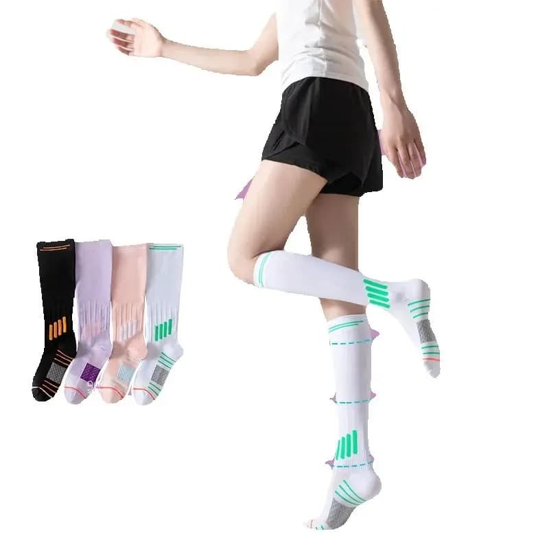 1 pair, women's pressure sports socks, running socks, four bar jump rope, professional fitness leap exercise, calve socks